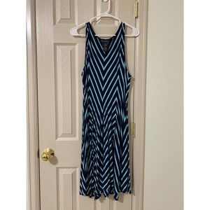 Blue Chevron Dress